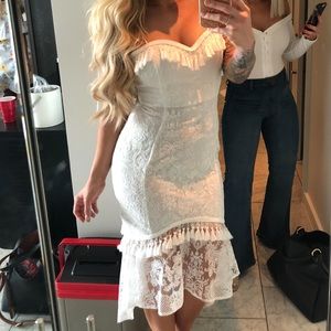 Salsa white finge dress